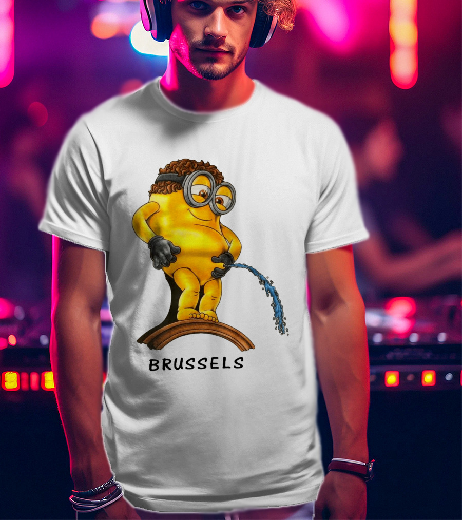 Brussels Pee Minion Parody Manneken Pis T-Shirt