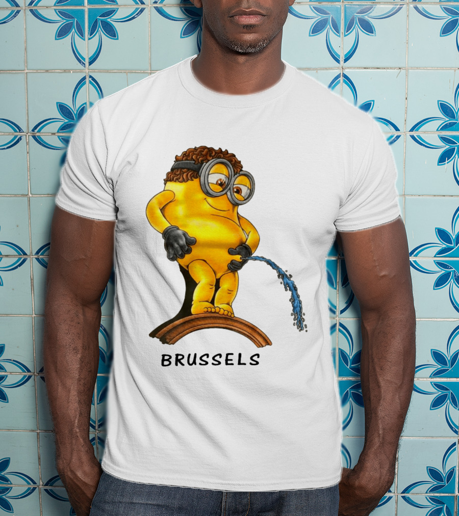Brussels Pee Minion Parody Manneken Pis T-Shirt