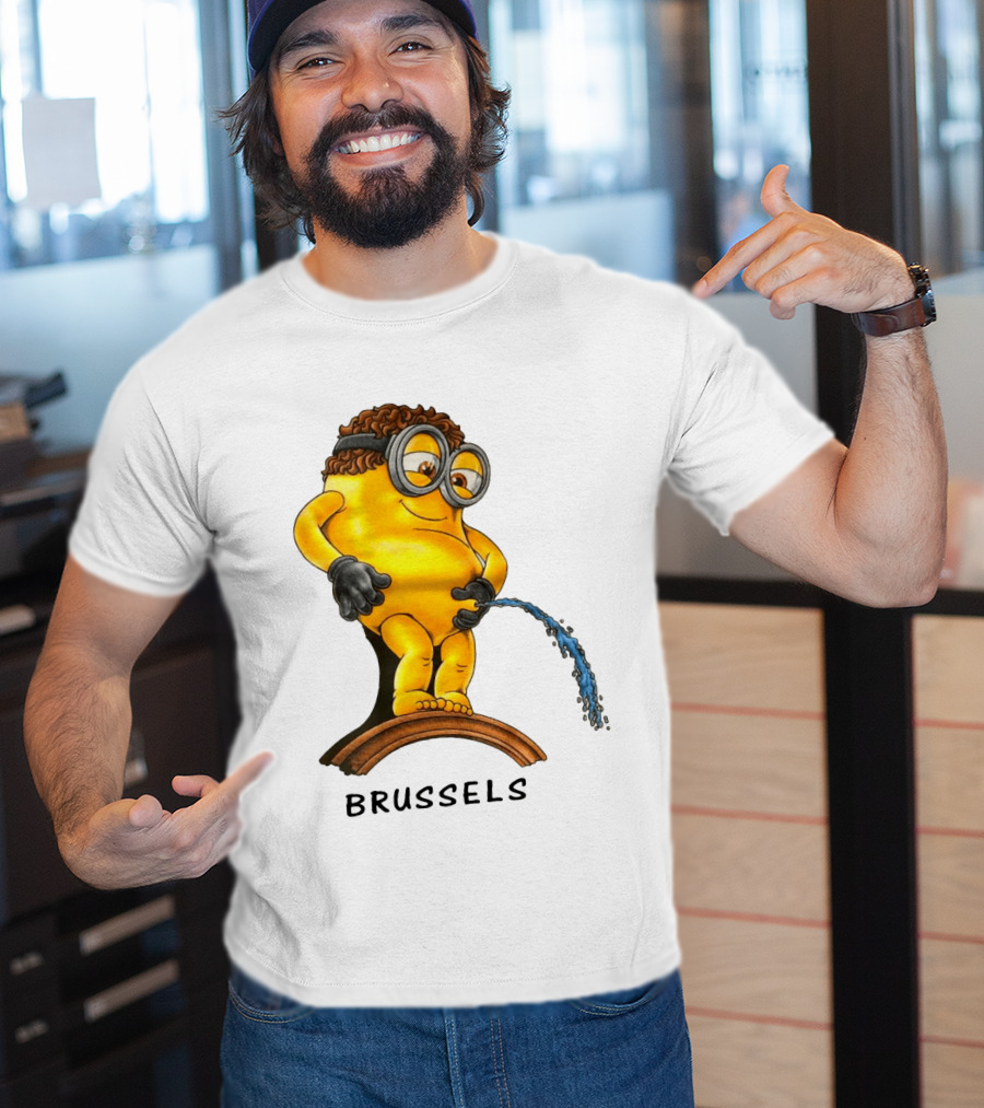 Brussels Pee Minion Parody Manneken Pis T-Shirt