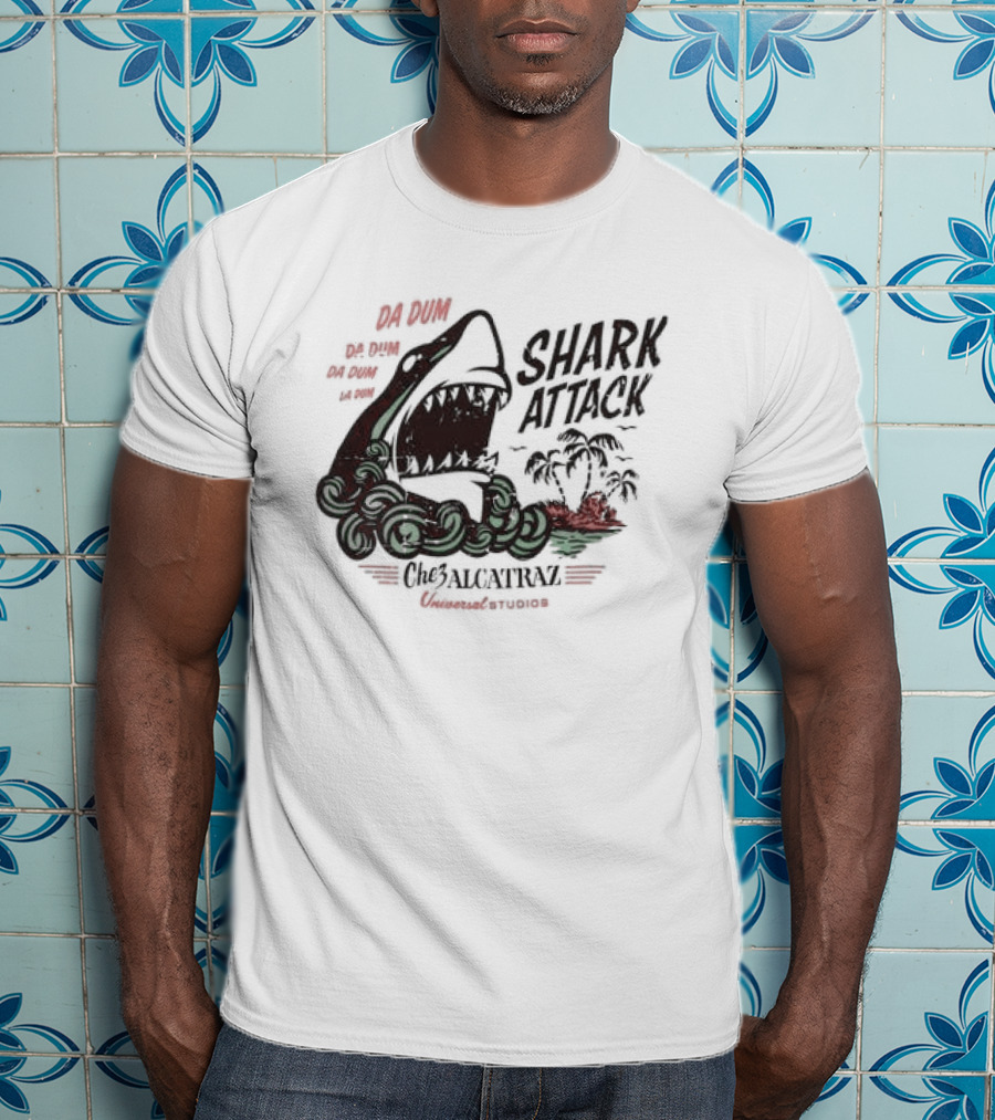 Big Wave Shark Attack Che Alcatraz Island California Adventure T-Shirt