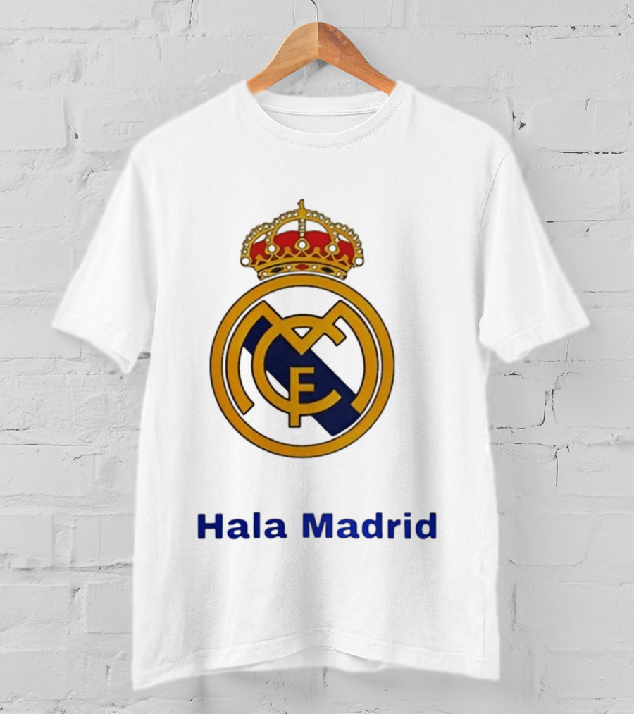 Hala Madrid Real Madrid CF Crest Spain Football Club T-Shirt