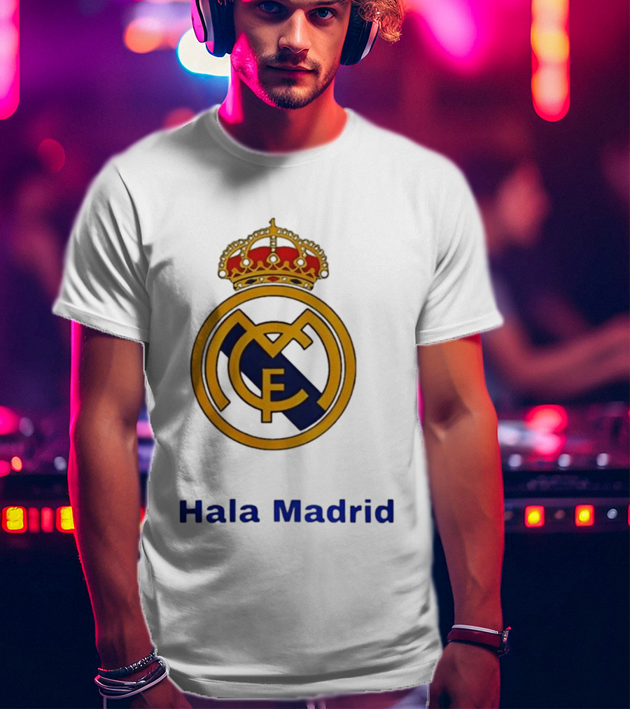 Hala Madrid Real Madrid CF Crest Spain Football Club T-Shirt