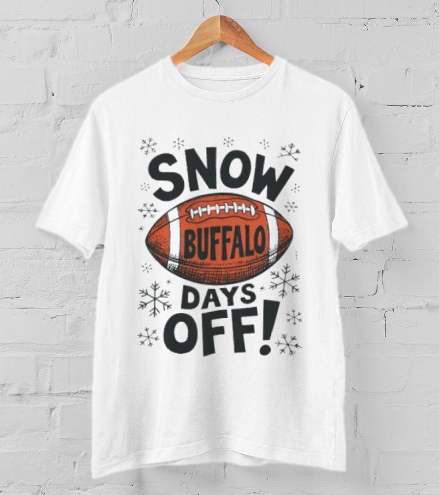 Snow Buffalo Days Off Buffalo Football Snowflake T-Shirt