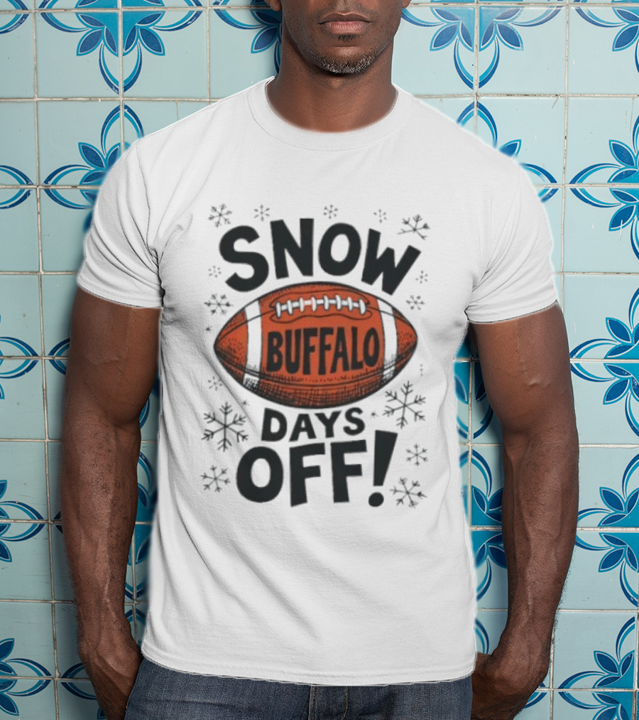 Snow Buffalo Days Off Buffalo Football Snowflake T-Shirt