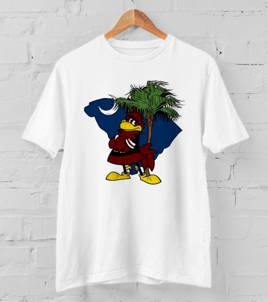 South Carolina Gamecocks Hey Gamecocks Mascot Palmetto Crescent T-Shirt