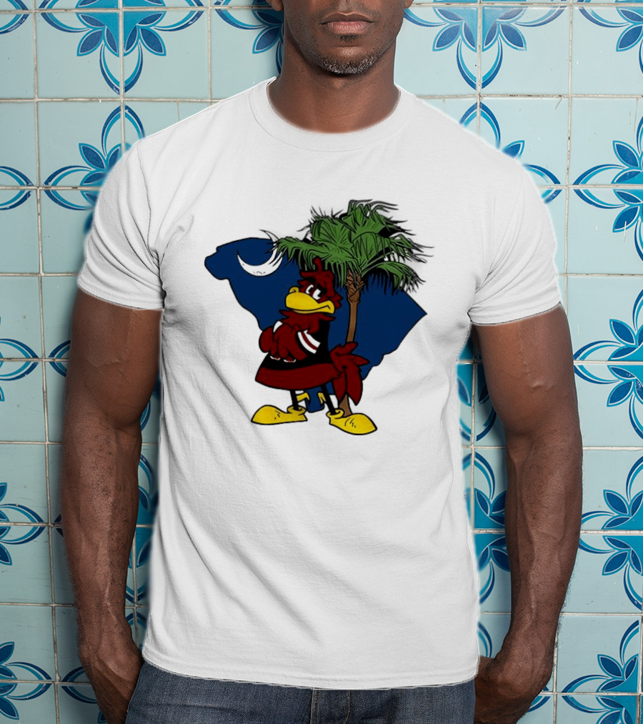 South Carolina Gamecocks Hey Gamecocks Mascot Palmetto Crescent T-Shirt