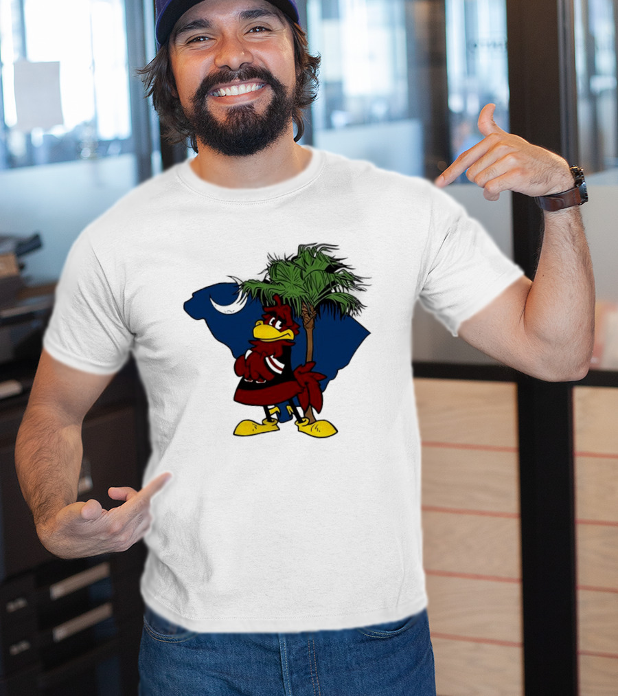 South Carolina Gamecocks Hey Gamecocks Mascot Palmetto Crescent T-Shirt