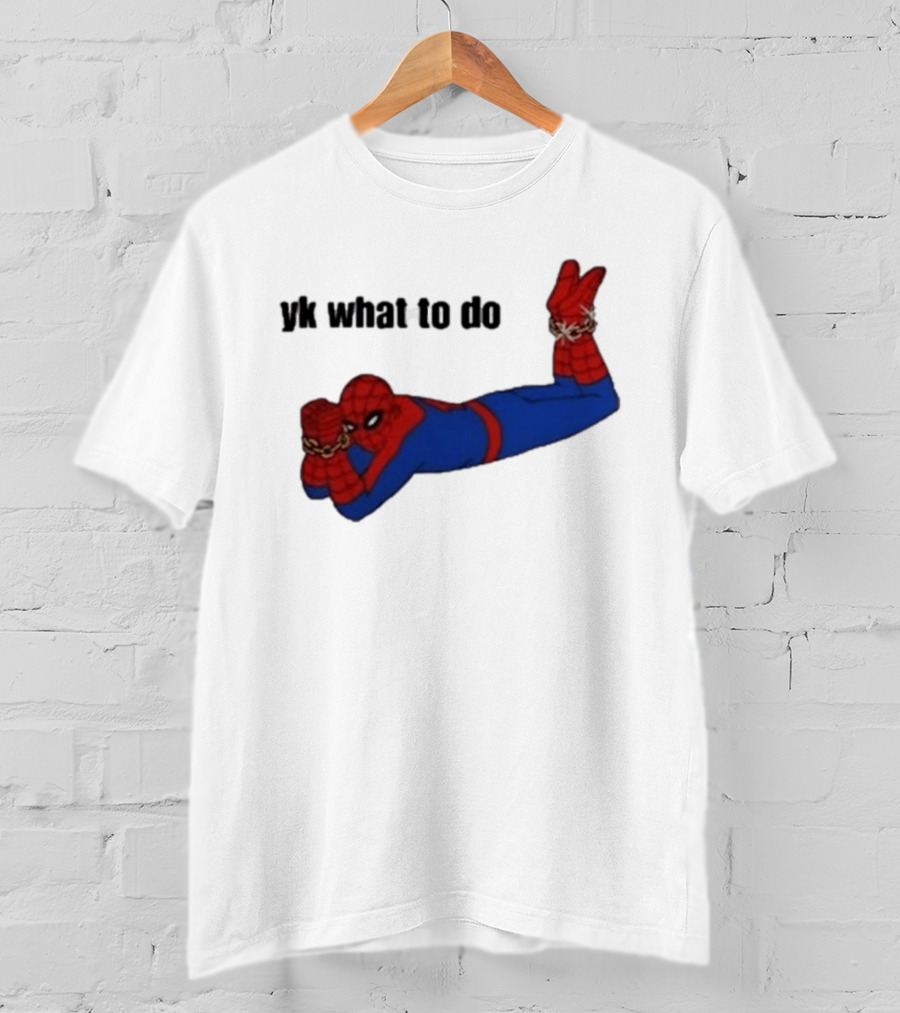 Spooderman YK What To Do Meme T-Shirt