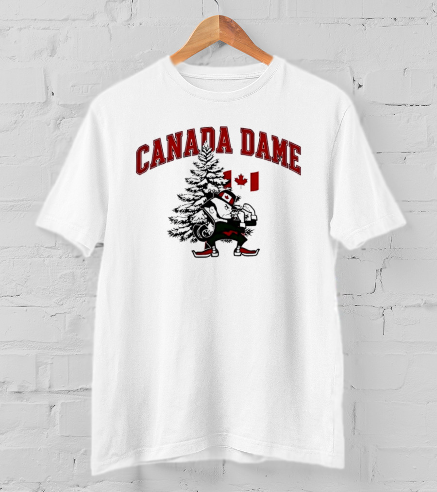 Canada Dame Canadian Christmas Tree Notre Dame Fighting Irish T-Shirt