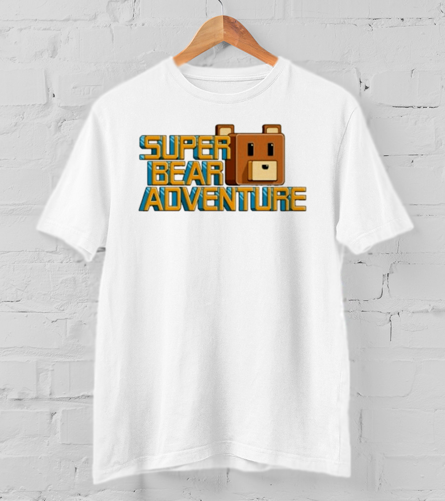 Super Bear Adventure Pixel Art Bear Face T-Shirt