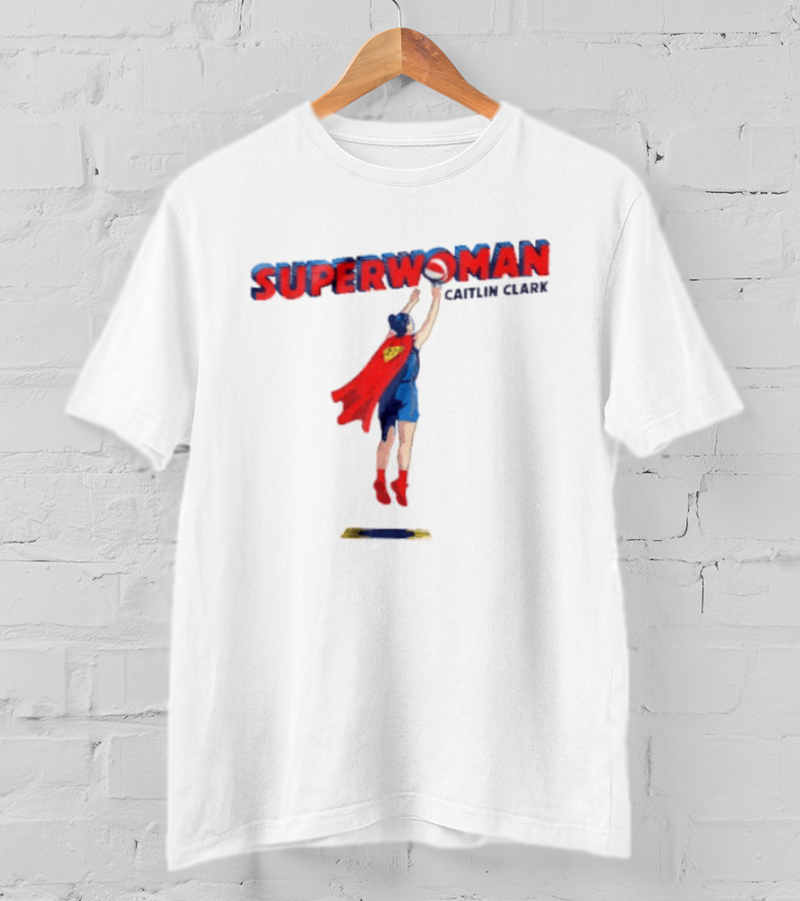 Superwoman Caitlin Clark Basketball Indiana Fever Sports Heroine T-Shirt