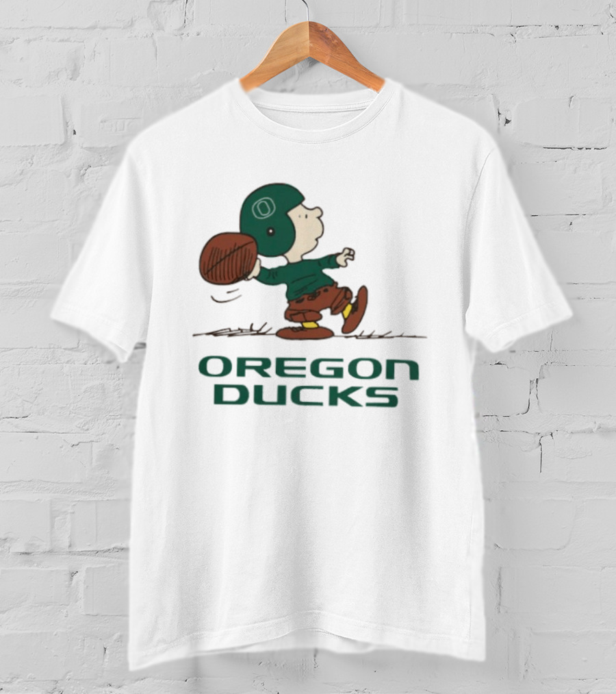 Peanuts Charlie Brown Oregon Ducks Football Quarterback T-Shirt