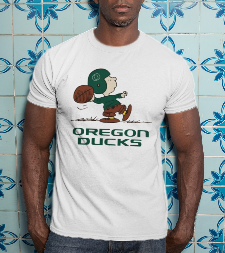 Peanuts Charlie Brown Oregon Ducks Football Quarterback T-Shirt