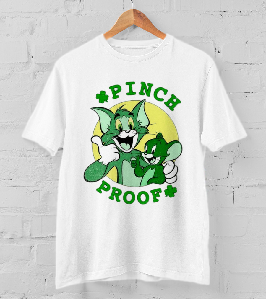 Tom And Jerry Pinch Proof St. Patrick's Day Celebration T-Shirt