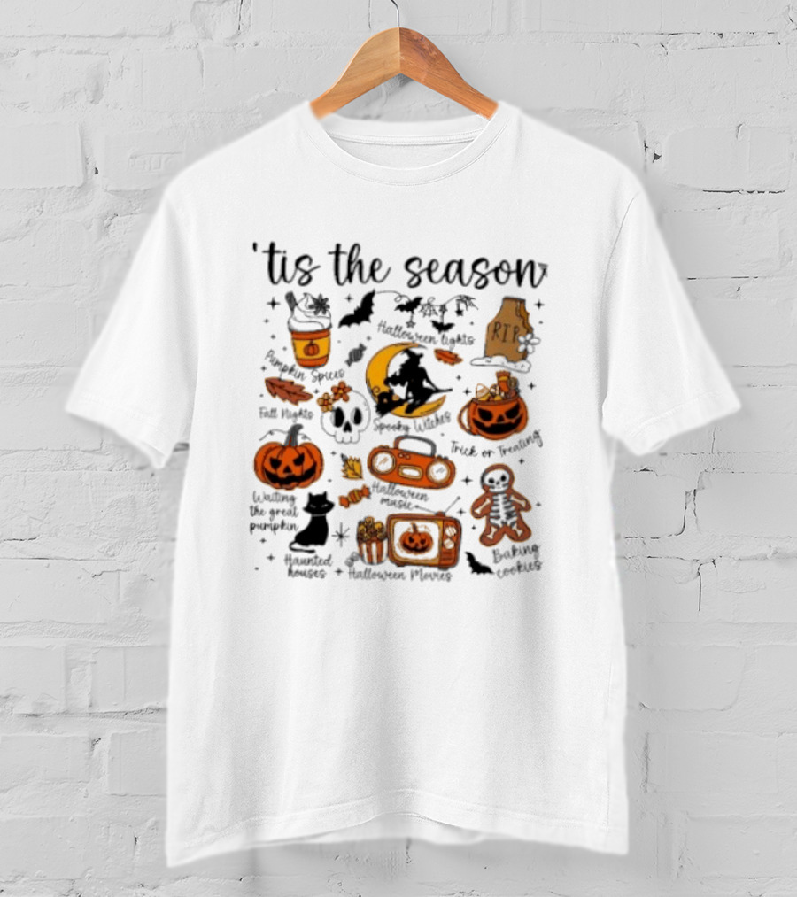 Tis The Season Pumpkin Spices Spooky Witches Halloween Trick Or Treat T-Shirt