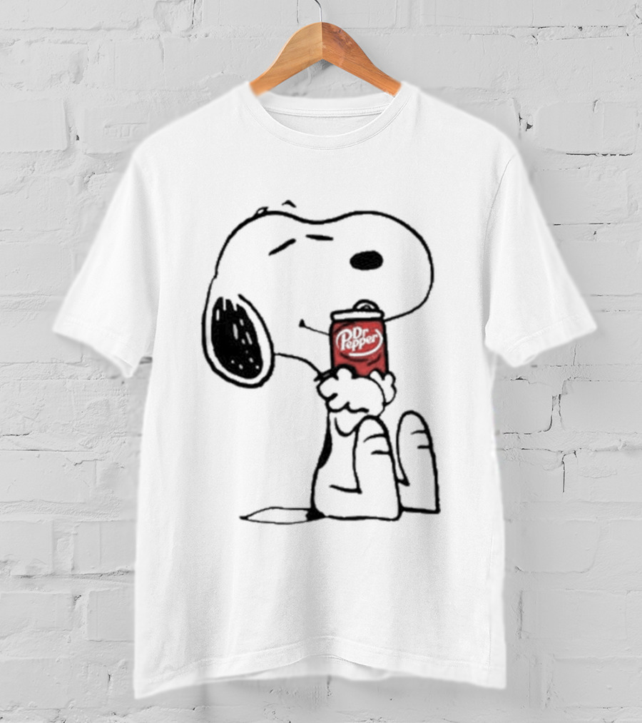 Snoopy Hugging Dr Pepper Can T-Shirt