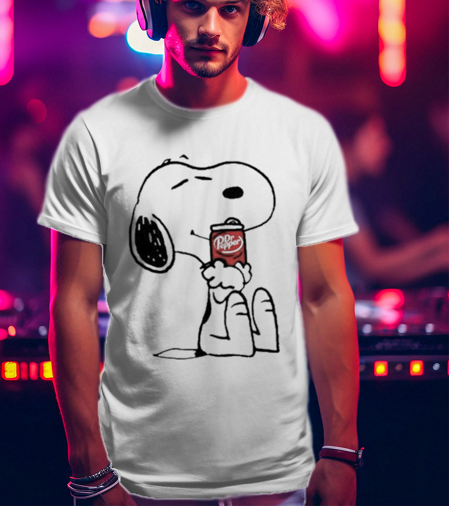 Snoopy Hugging Dr Pepper Can T-Shirt