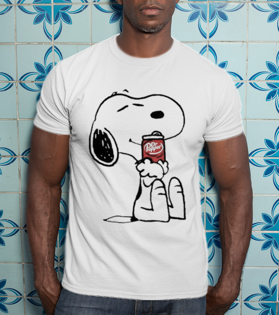 Snoopy Hugging Dr Pepper Can T-Shirt