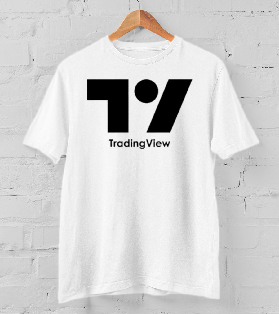 TradingView Bold Minimalist Block Monochrome T-Shirt