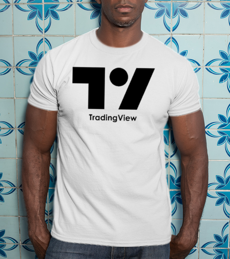 TradingView Bold Minimalist Block Monochrome T-Shirt