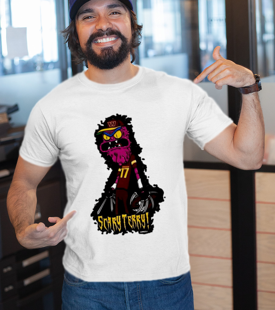 Washington Commanders Scary Terry McLaurin 17 Terrifying Terry T-Shirt
