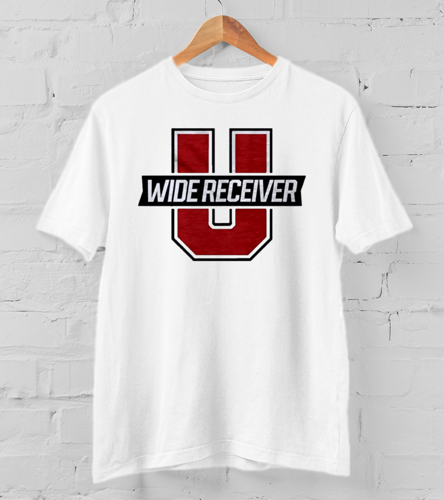 Wide Receiver U Team Red Black Block Lettering T-Shirt