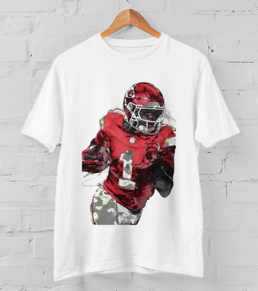 Kansas City Chiefs Xavier Worthy Football Player Number One T-Shirt