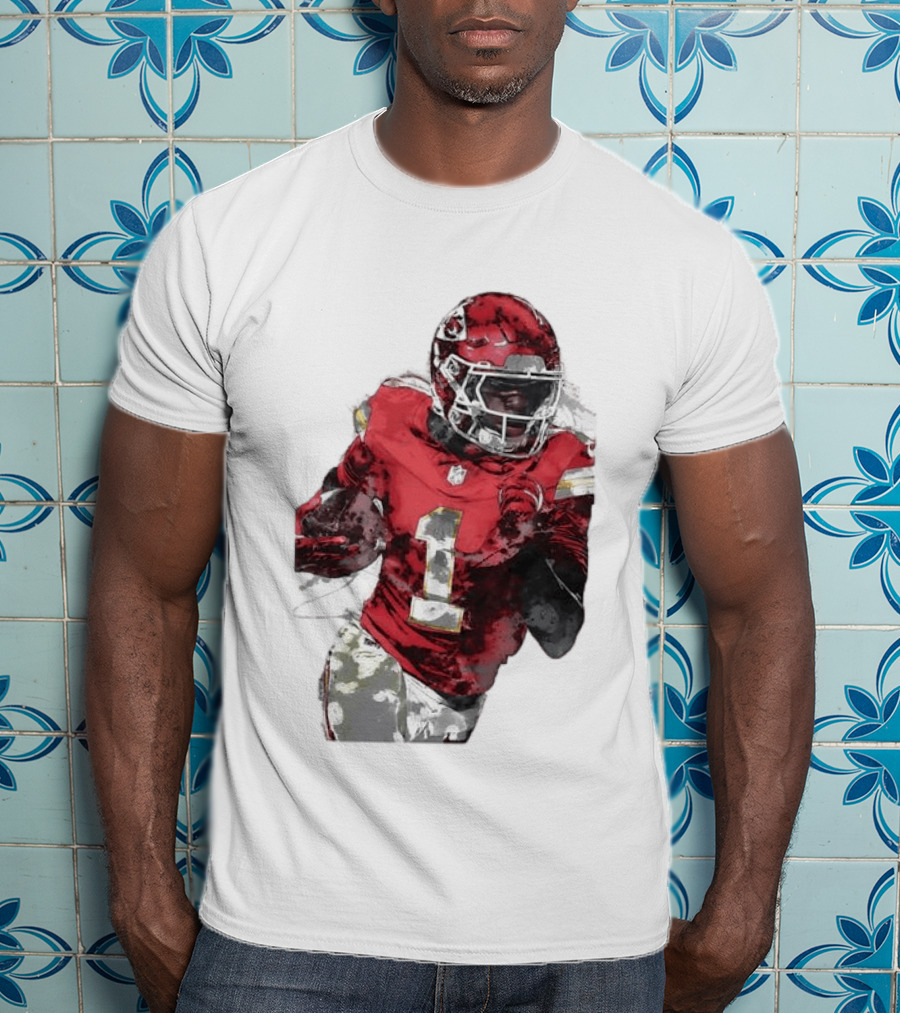 Kansas City Chiefs Xavier Worthy Football Player Number One T-Shirt