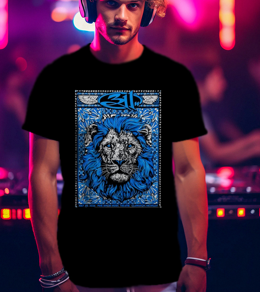 311 Live At Pine Knob Music Theatre July 30 2026 Lion Artwork Clarkson Michigan T-Shirt