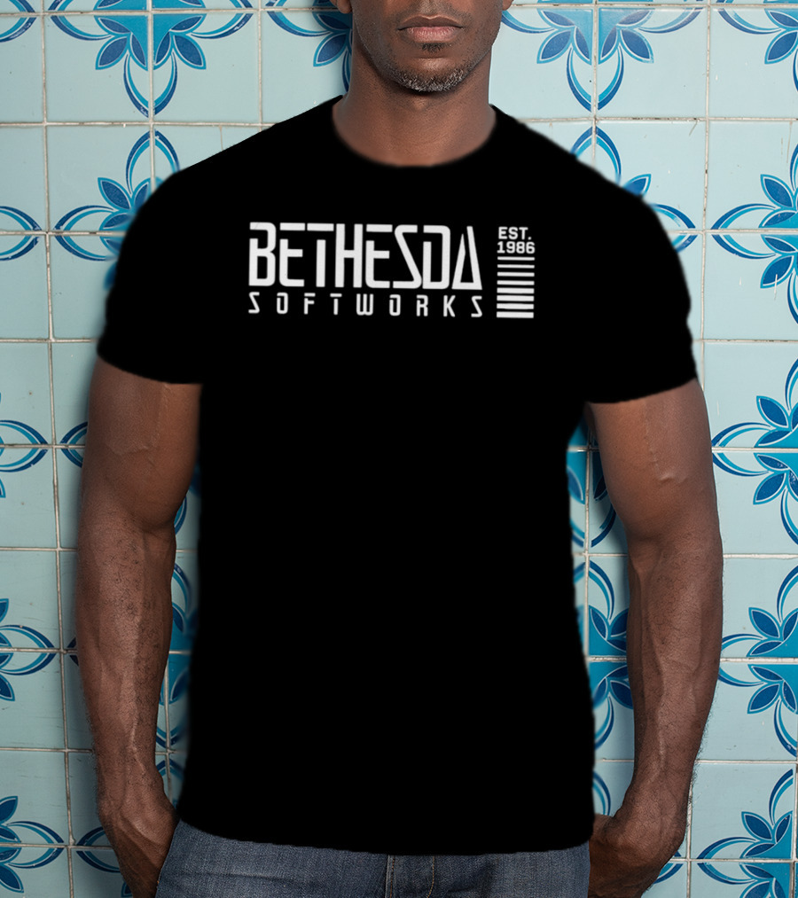 Bethesda Softworks Est 1986 Classic Gaming Brand T-Shirt