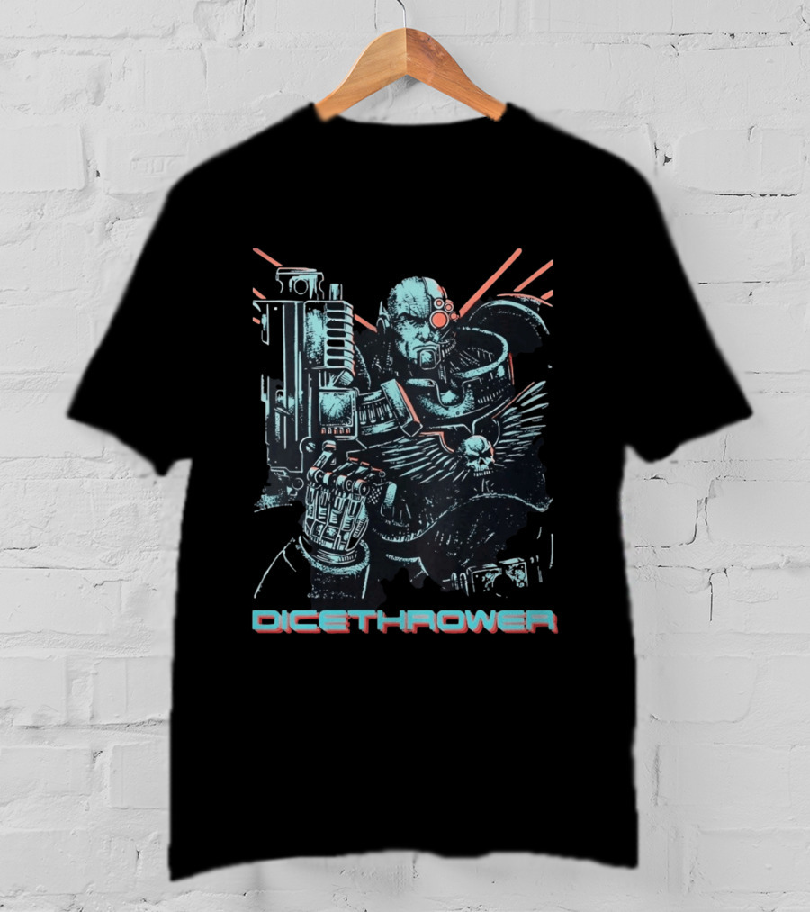 Iron Hand Space Marine Dicethrower With Bolter T-Shirt