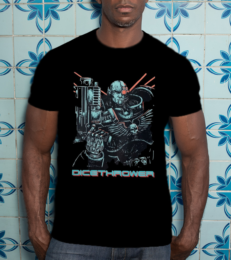 Iron Hand Space Marine Dicethrower With Bolter T-Shirt