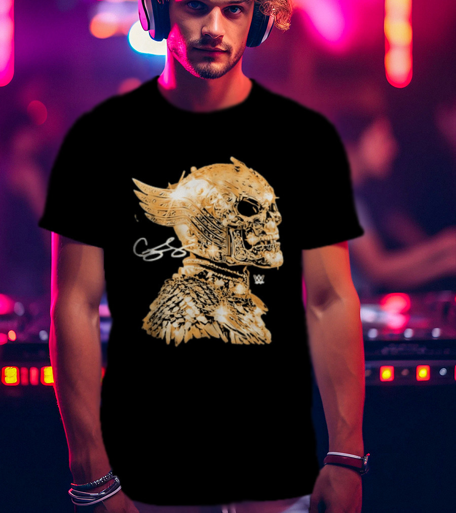WWE Cody Rhodes American Nightmare Golden Skull T-Shirt