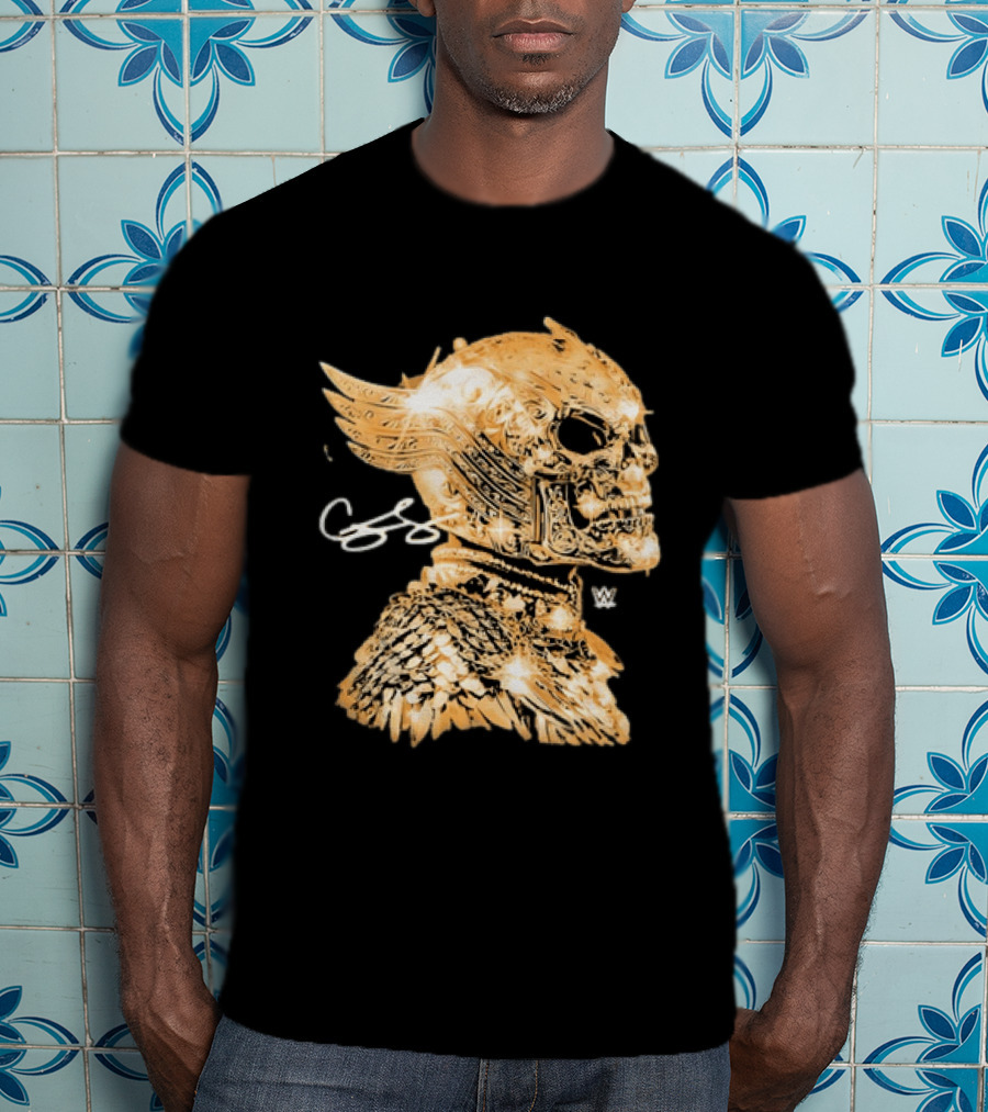 WWE Cody Rhodes American Nightmare Golden Skull T-Shirt