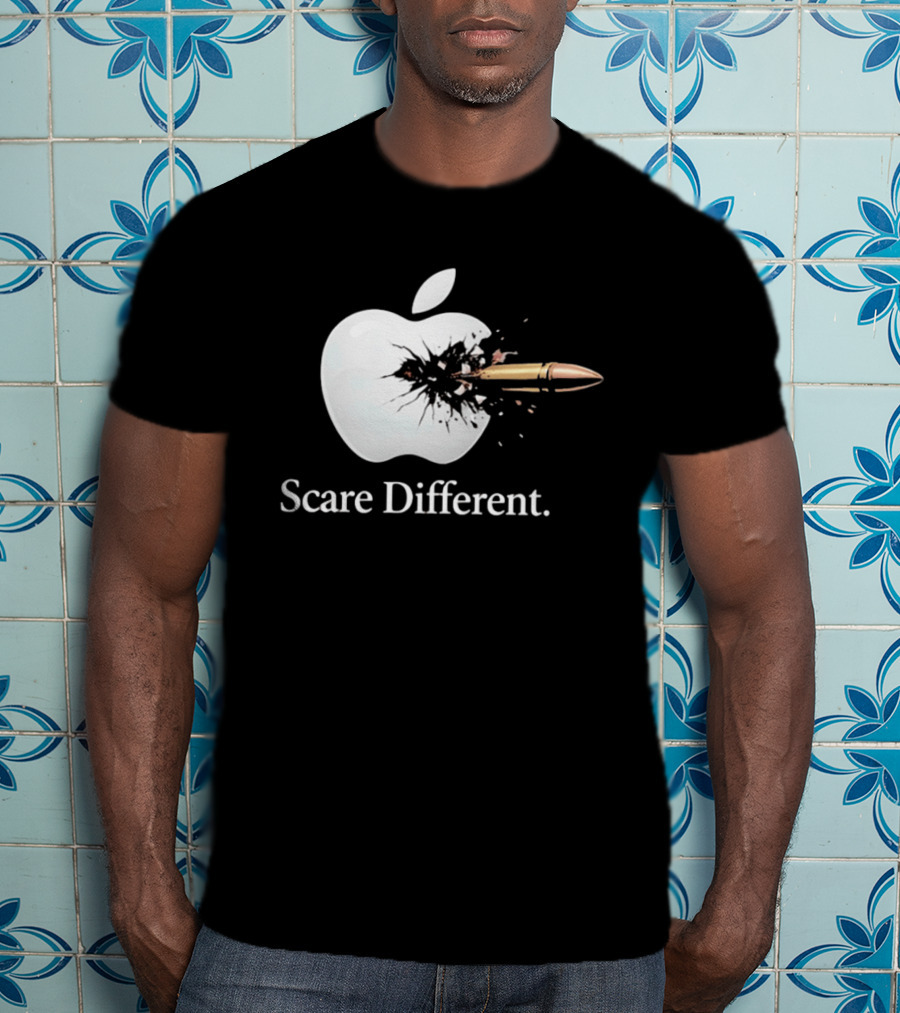 Scare Different Apple Bullet Hole Explosion T-Shirt