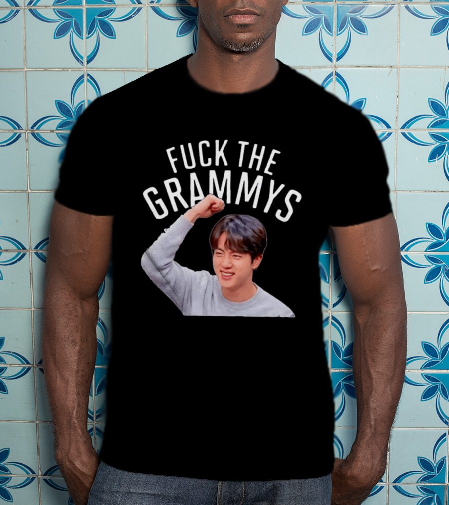 Jin BTS Fuck The Grammys K Pop Bangtan Boys Fandom T-Shirt