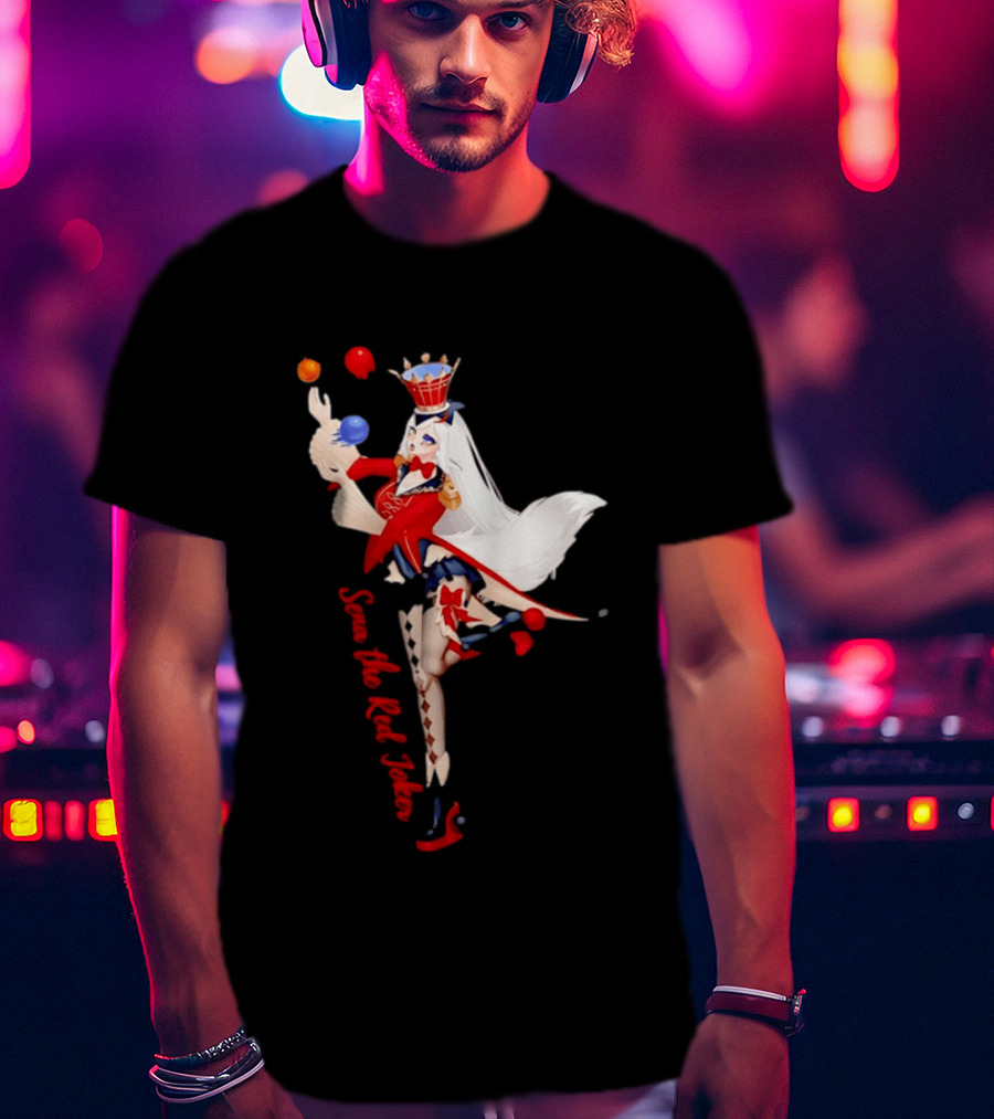 Sena The Red Joker Anime Jester Character With Crown And Juggling Balls T-Shirt
