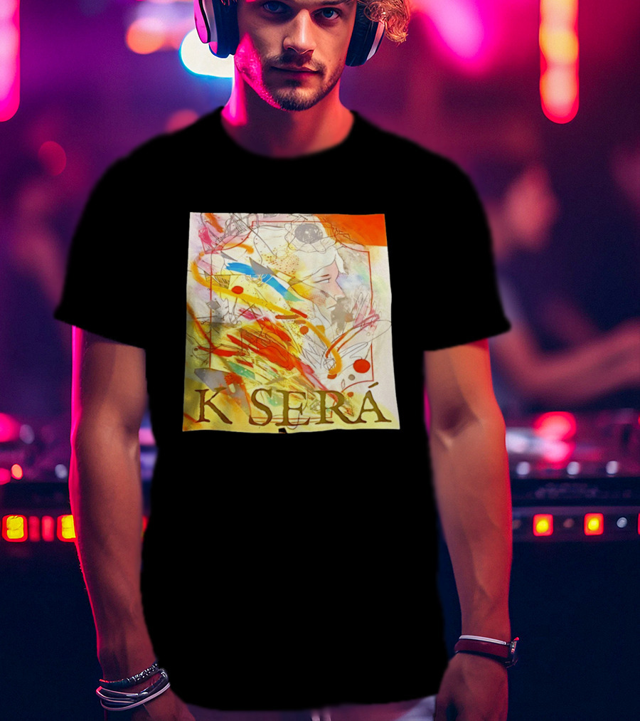 K Será Colorful Abstract Face Expression T-Shirt