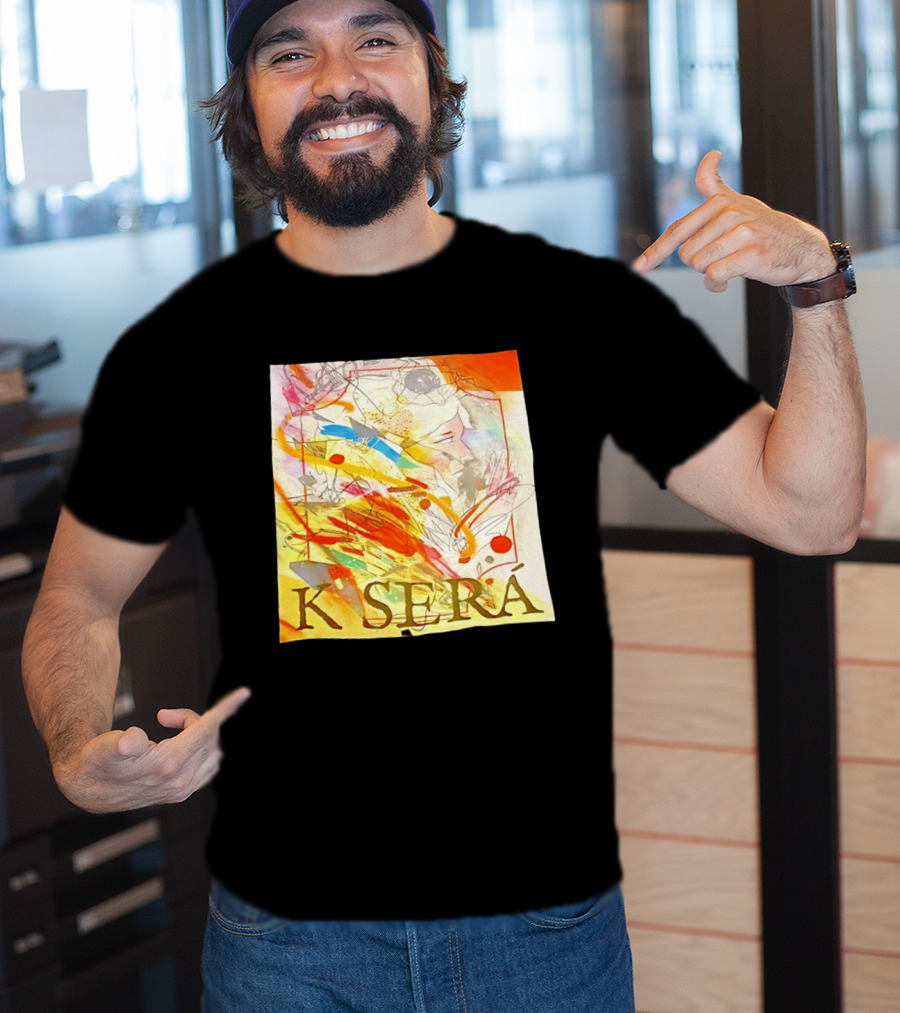 K Será Colorful Abstract Face Expression T-Shirt
