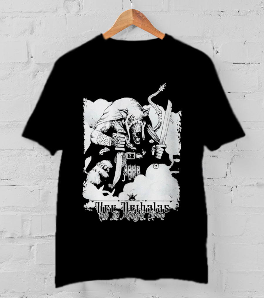 Ker Nethalas Into The Midnight Throne Rat Warrior Sword And Dagger Creature T-Shirt