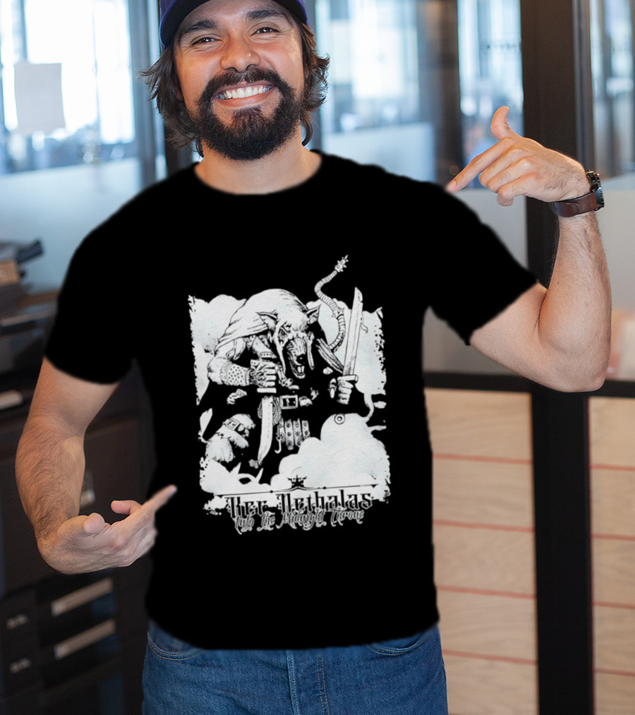 Ker Nethalas Into The Midnight Throne Rat Warrior Sword And Dagger Creature T-Shirt