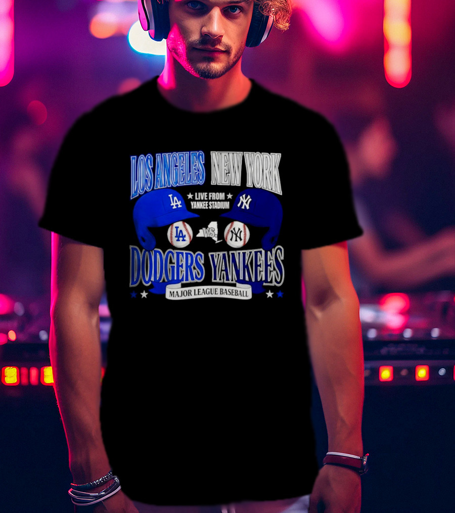 Los Angeles Dodgers Vs New York Yankees Live From Yankee Stadium Major League Baseball T-Shirt