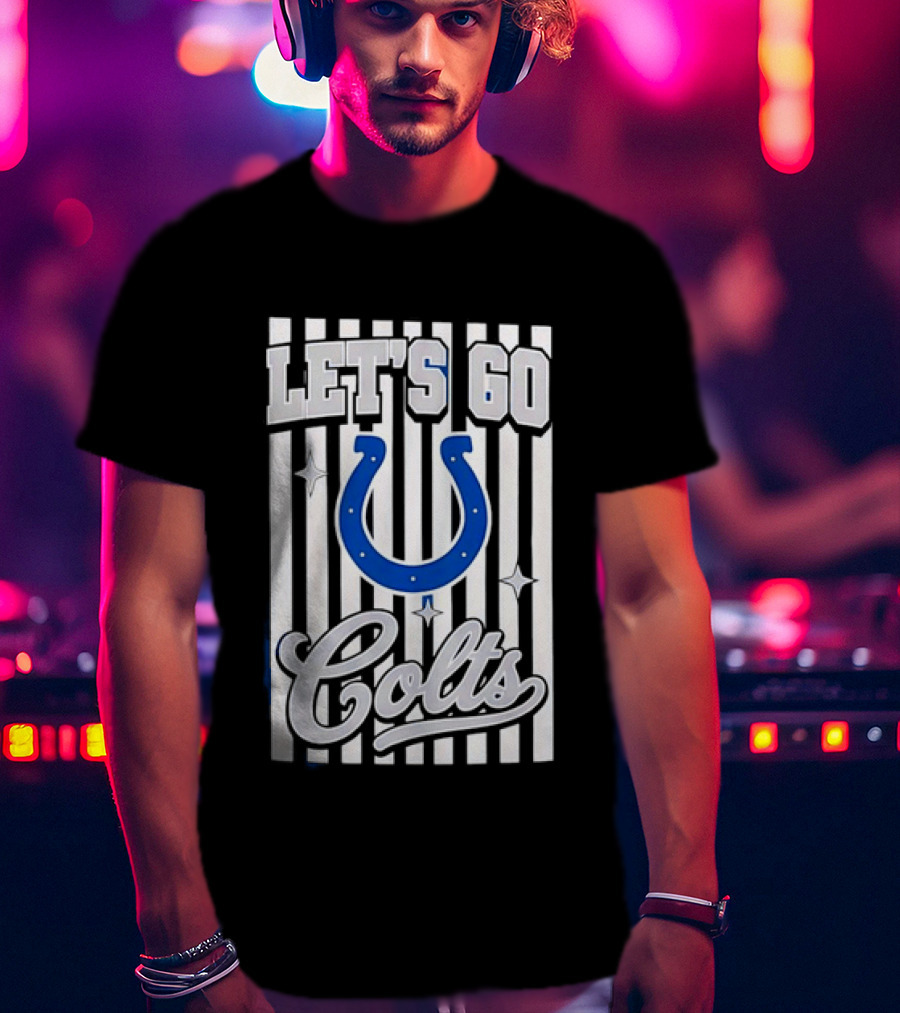 Let's Go Indianapolis Colts Football Colts Horseshoe T-Shirt