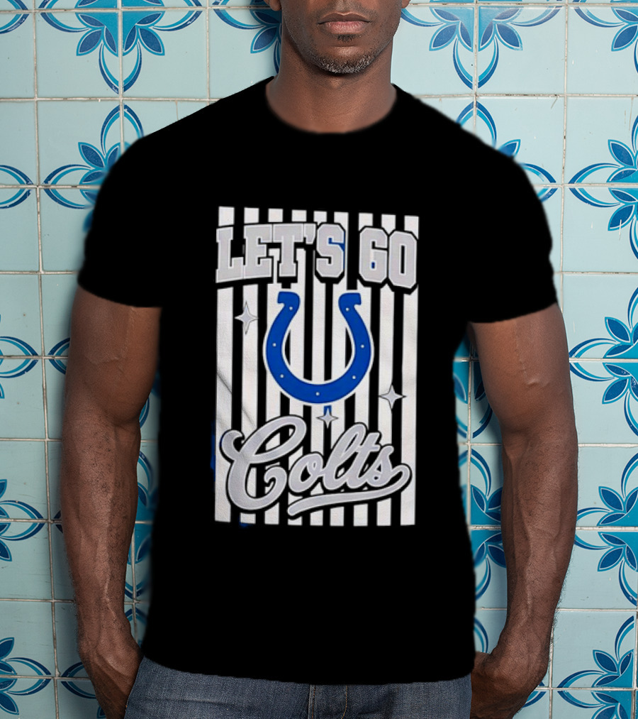 Let's Go Indianapolis Colts Football Colts Horseshoe T-Shirt