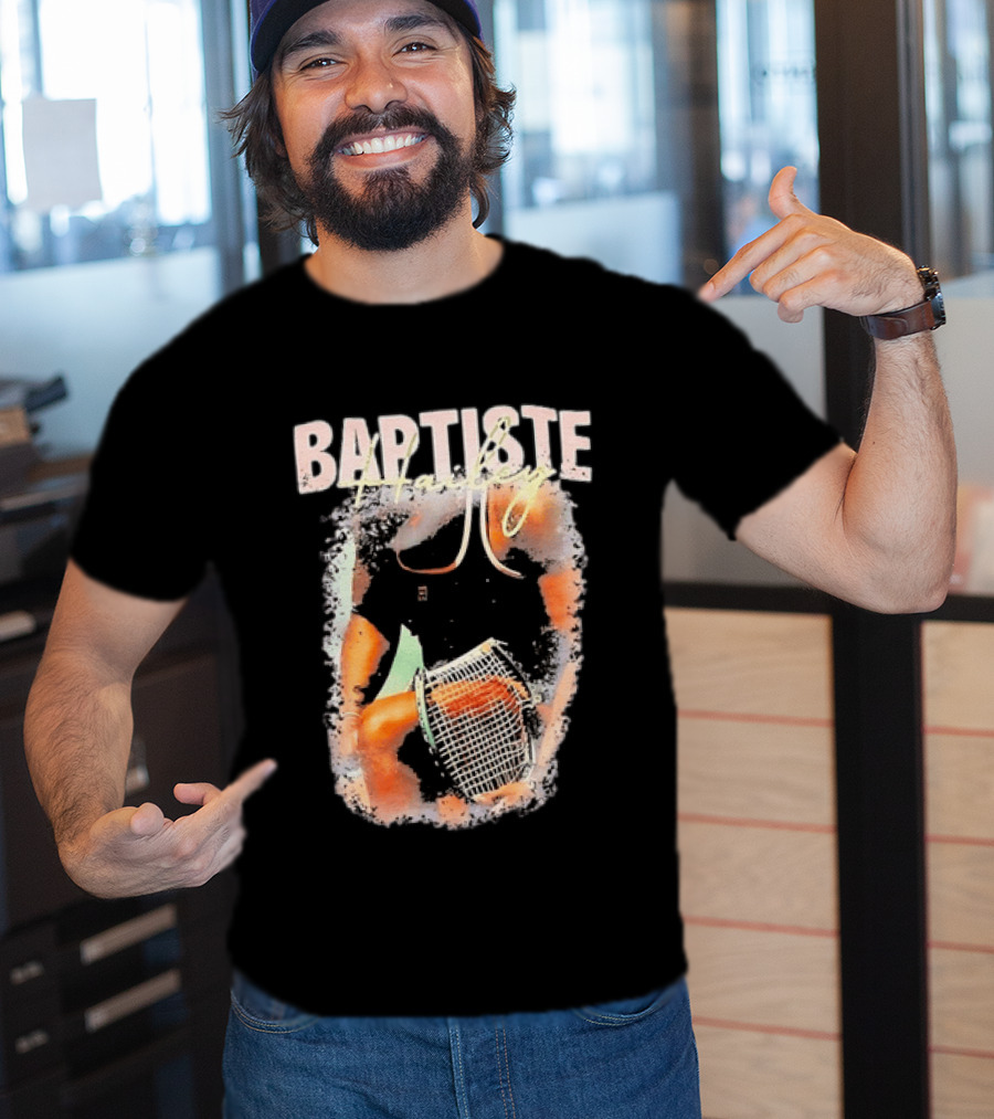 Baptiste Hailey Tennis Player With Racket T-Shirt
