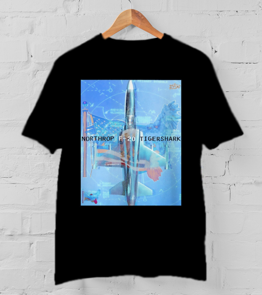 Northrop F 20 Tigershark Fighter Jet Aviation Digital Art And Aerospace T-Shirt