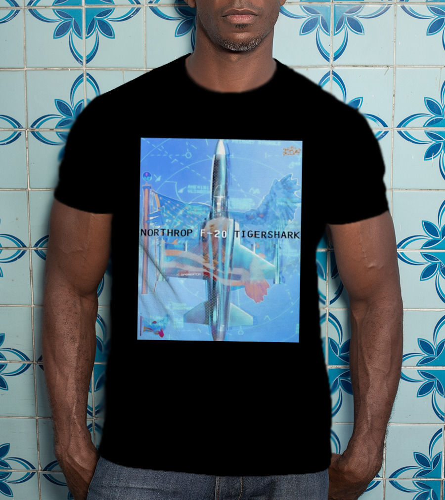 Northrop F 20 Tigershark Fighter Jet Aviation Digital Art And Aerospace T-Shirt