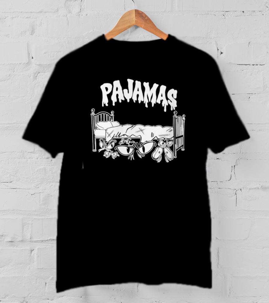 Pajamas Bed With Spooky Scary Eyes T-Shirt