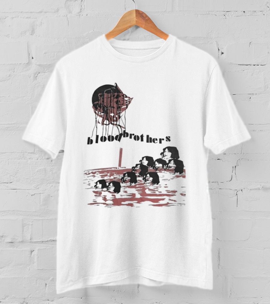 Blood Brothers Musical West End Willy Russell Dripping Red Moon T-Shirt