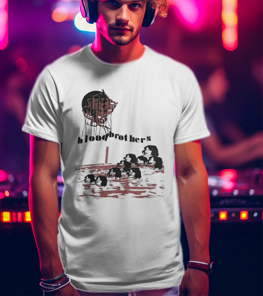 Blood Brothers Musical West End Willy Russell Dripping Red Moon T-Shirt